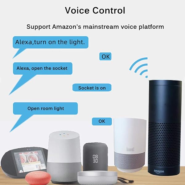 LNLN Smart Plug WiFi Socket Interruptor Remoto Timer Plug Smart Socket Control De Aplicaciones MViles Control De Voz Compatible Alexa Y Echo Y Google Home E IftttUS