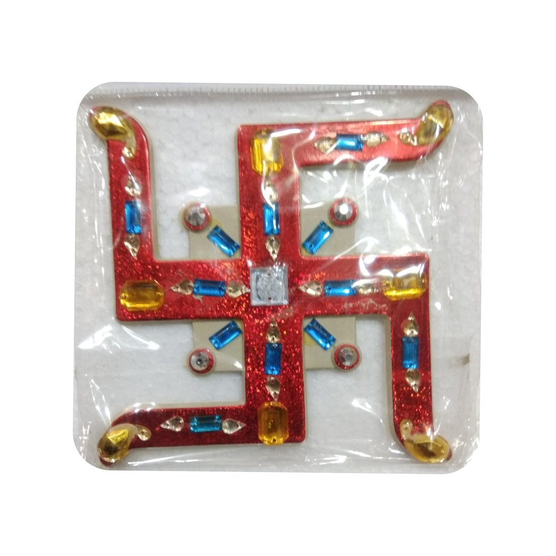 Shreeji Decoration Small 2 Pcs Of Small Swastik Sticker With