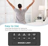 LIORQUE Projection Alarm Clock FM Radio VA Display Dimmer Snooze USB Charger view 7