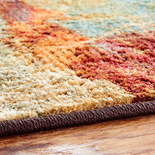 Mohawk House Aqua Strata Fusion Summary Space Rug (2’x8′)