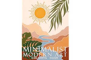 Minimalist Modern Art: Boho Decor Relaxation & Stress Relief Coloring Book for Teens & Adults