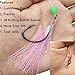 15Packs Fishing Bait Rigs Set Saltwater Fishing Rigs with Sharp Hooks, Fish Skin, Barrel Swivel and Glow Beads Bottom Fishing Rigs for Freshwater Flounder Sea Bass Halibut (Pink)