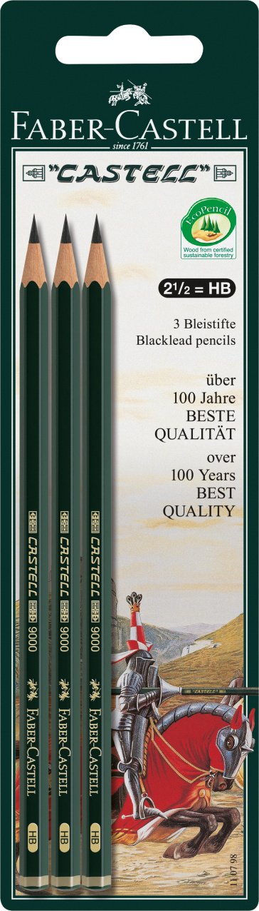 Faber Castell 110798 "9000" HB Graphite Pencil