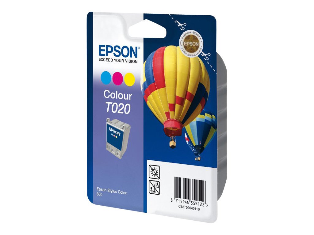 Epson Inkjet Cartridge Page Life 300pp Colour Ref T020401