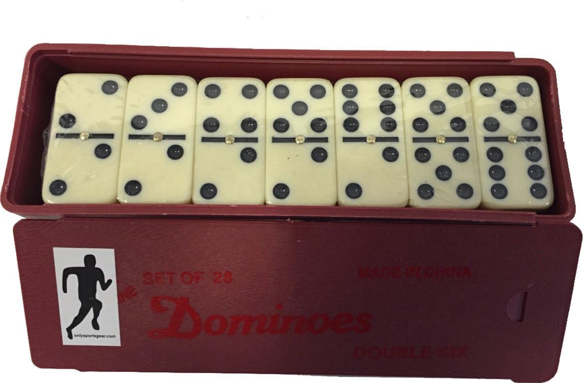 Professional Double Six Club Pub League Dominoes With Spinners Set of