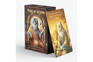 MELLOW MINDS Paws of Wisdom Motivational 54-Card Deck. Cat-Themed Historical Quotes, Positive Affirmations & Daily Actions for Personal Growth. Mindfulness & Self-Care Gift for Women, Adults, Teens, & Teachers