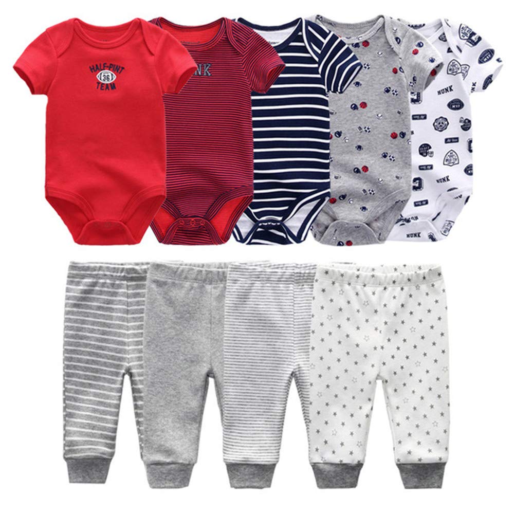 Baby Layette Set Baby Boys' 9-Piece Bodysuits Pants