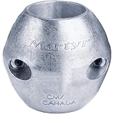 MARTYR Streamlined Shaft Anodes for Saltwater - Cathodic Protection for Iron/Steel Boats - Interlocking Halves with Full Shaft Contact - Easy Underwater Install