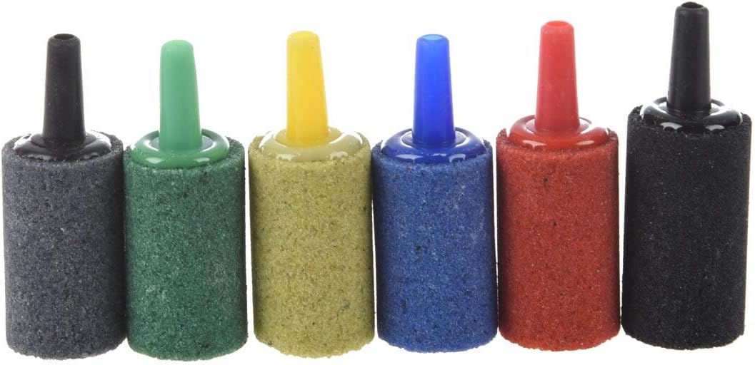 Co2 Equipment - 6 In 1 Aquarium Air Stone Random Color - Equipment Equipment Furniture Smart Pump Package Wireless Charging Chip Aquarium Aerator Pond Shrimp Solar Power Jebao Stone Small Dynamo