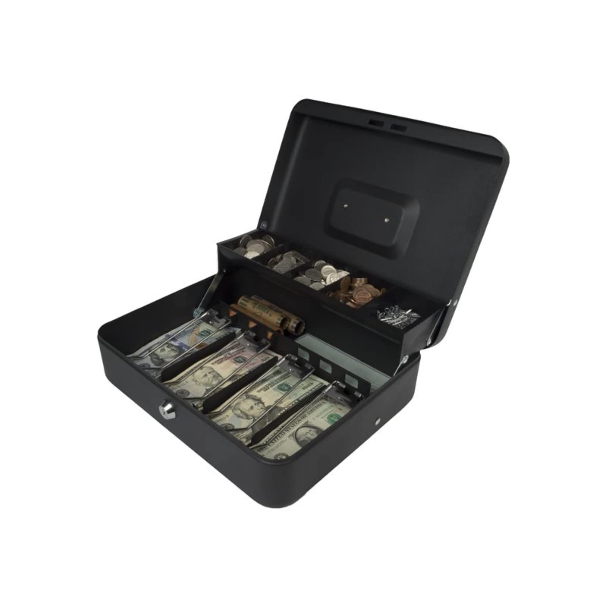 Royal Sovereign Money Handling Security Box Cash Box (RSCB-400-SP), Tiered-Tray