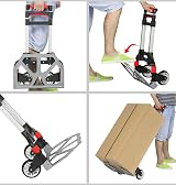 live4gadgets Folding Aluminium Hand Truck Trolley Sack Barrow 80KG Heavy Duty view 7