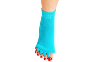 Nachvorn Yoga Sports GYM Five Toe Separator Socks Alignment Pain Health Massage Socks, Prevent Foot Cramps, One Pair