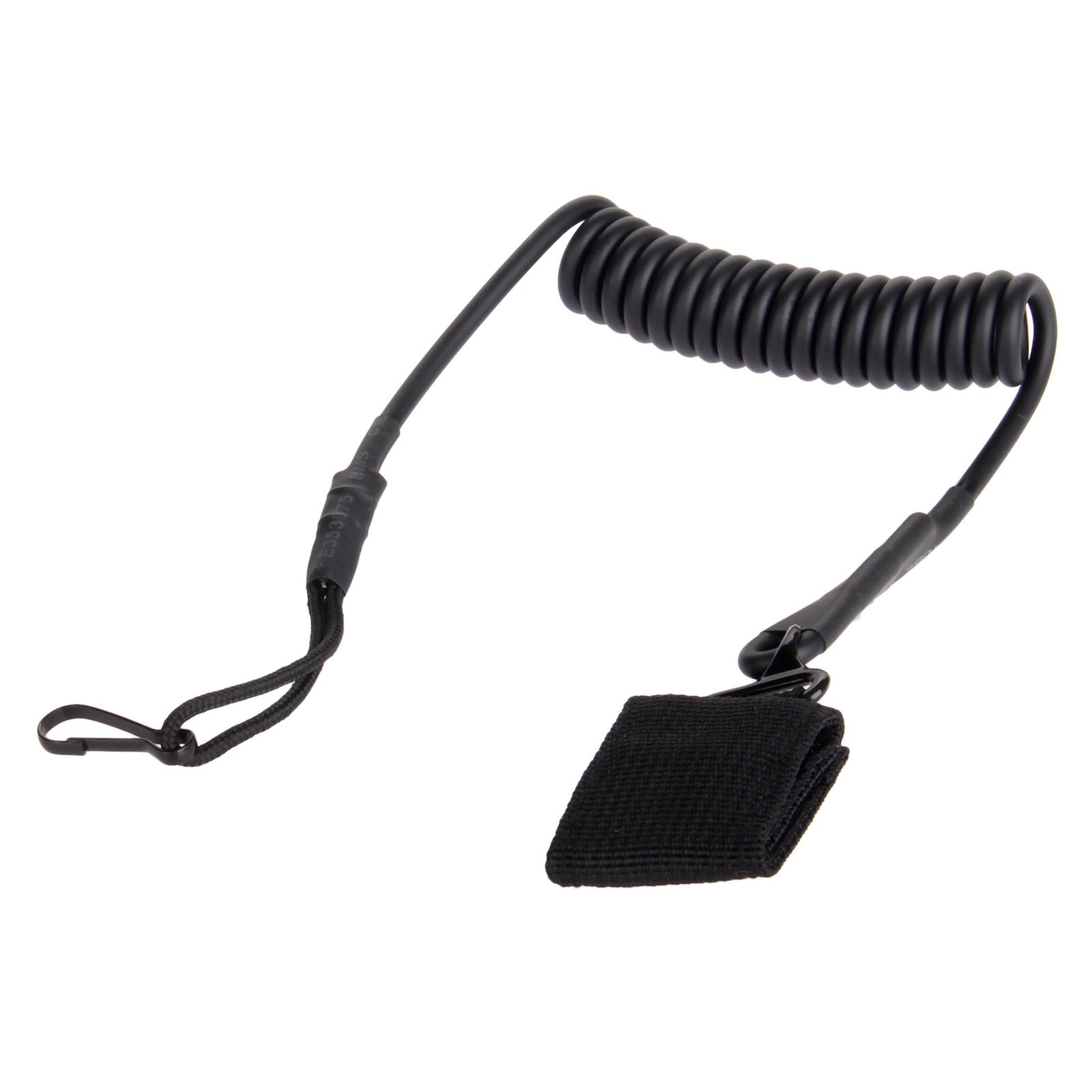 MUXSAM Adjustable Sling Tactical Pistol Secure Elastic Lanyard Spring Sling Rope With Magic Tape Belt-Black