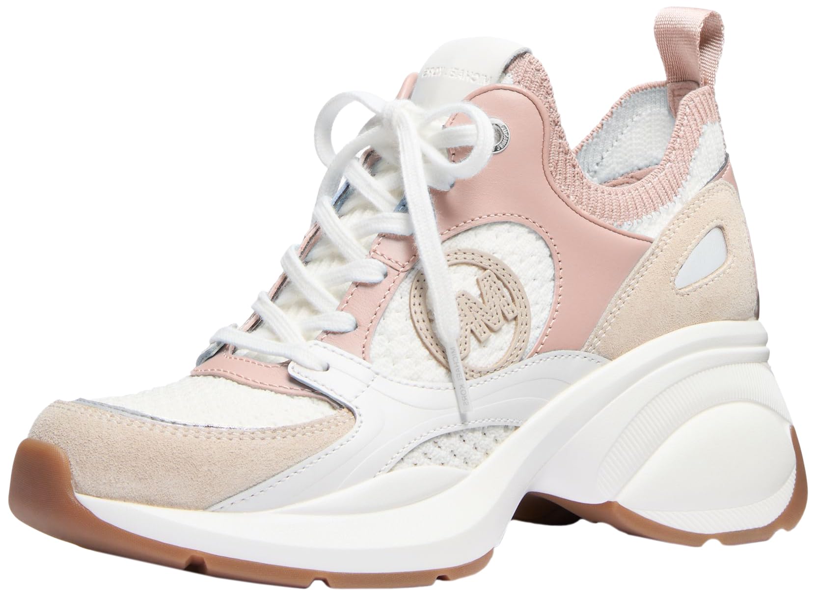 Michael Kors Women’s Zuma Knit Trainer, Smokey Rose, 9