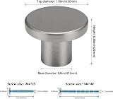 LONTAN 10 Pack Brushed Nickel Door Knobs Aluminum Alloy Cabinet Drawer Hardware view 2