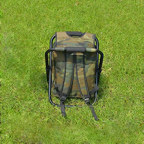 Purebesi Sac à Dos Tabouret Chaise Avec Refroidisseur Sac Pique-nique Isotherme Portable Pliable Sac à Dos Tabouret…