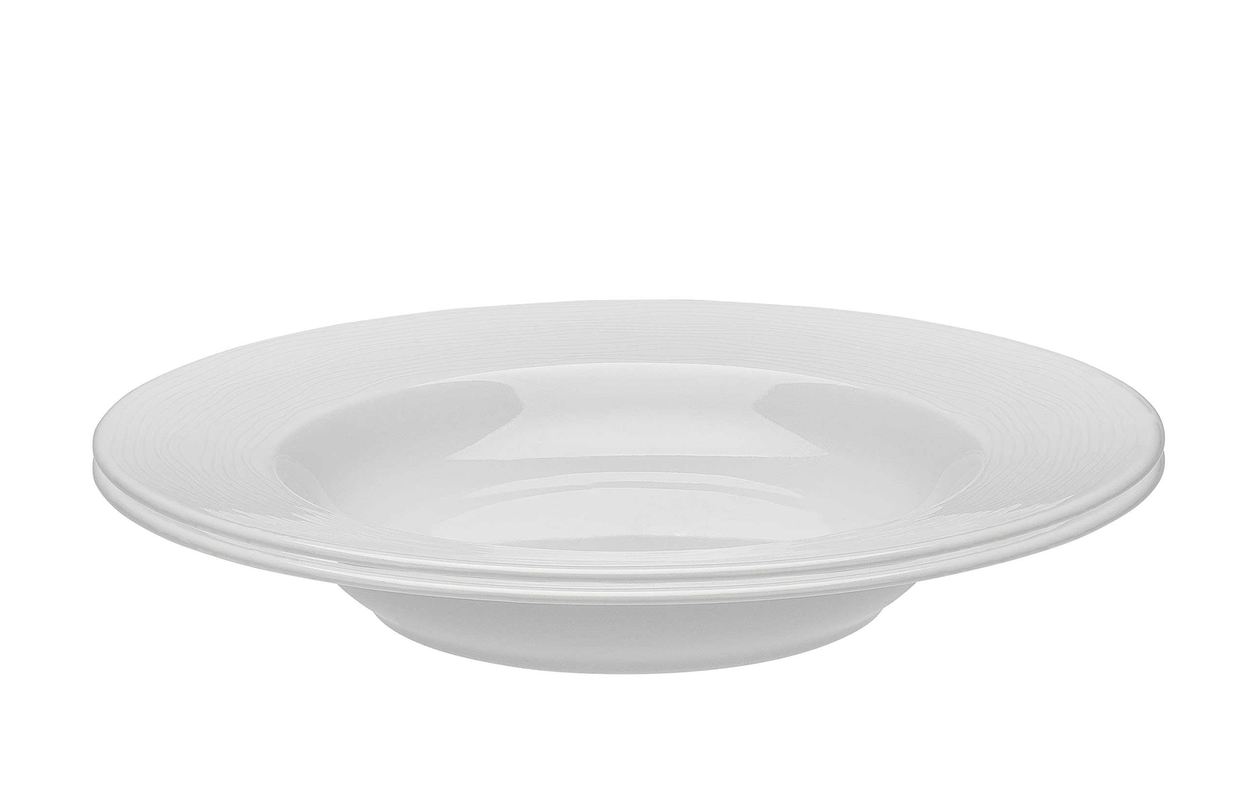 Geneviève Lethu Dinnerware 22.5cm Porcelain Pasta Bowls, Set of 2, White
