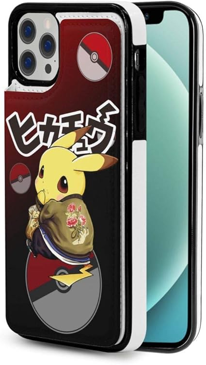 Amazon Co Jp Iphone12シリーズダブルバックルレザーケース ピカチュウ電話ケース Iphone12ミニ Iphone12プロマックス電話ジャケット ポケモンピカチュウトレンディな衣装cosplay ファッションスマートフォンレザーケース Iphone12mini 家電 カメラ