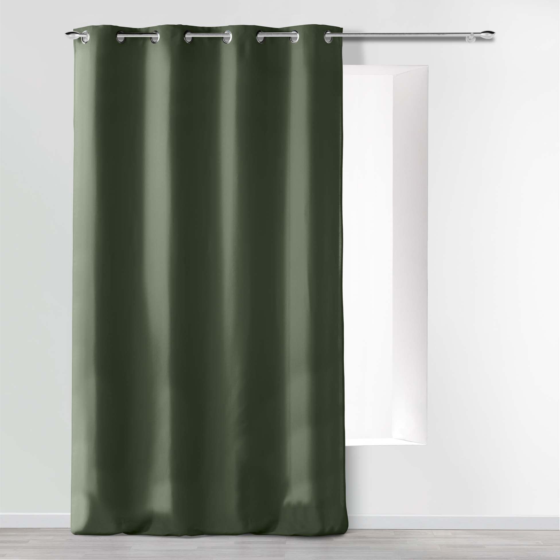 Douceur d'Intérieur Khaki Polyester Curtain 140 x 260 cm