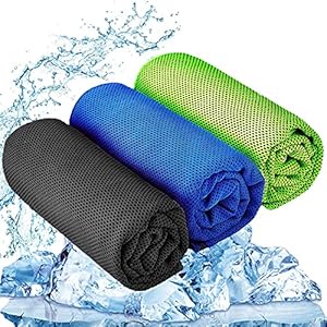 YQXCC Koelhanddoek 3 stuks 120 x 30 cm Microfiber handdoek voor onmiddellijke verkoeling, koele koude handdoek voor yoga…