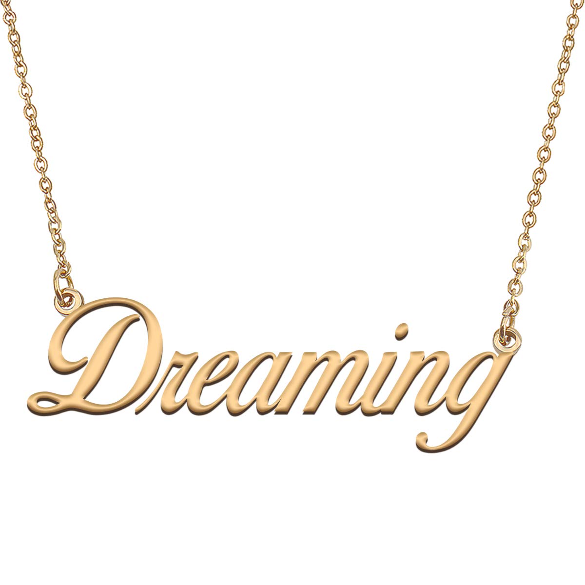 HUAN XUN Customized Custom Simple Any Name Necklace