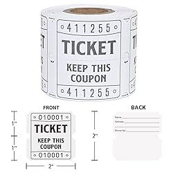 DGBDPACK 250 Raffle Tickets, 50/50 Double Roll
