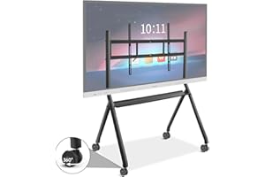 AYSTekMann Smart Board Stand for 55-75 Inch Electronic Whiteboard Screens, Lockable Wheels, Portable Design for Classroom, Home, Office