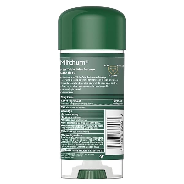 MITCHUM ADVANCED GEL ANTI-PERSPIRANT & DEODORANT, MOUNTAIN AIR 3.4 OZ