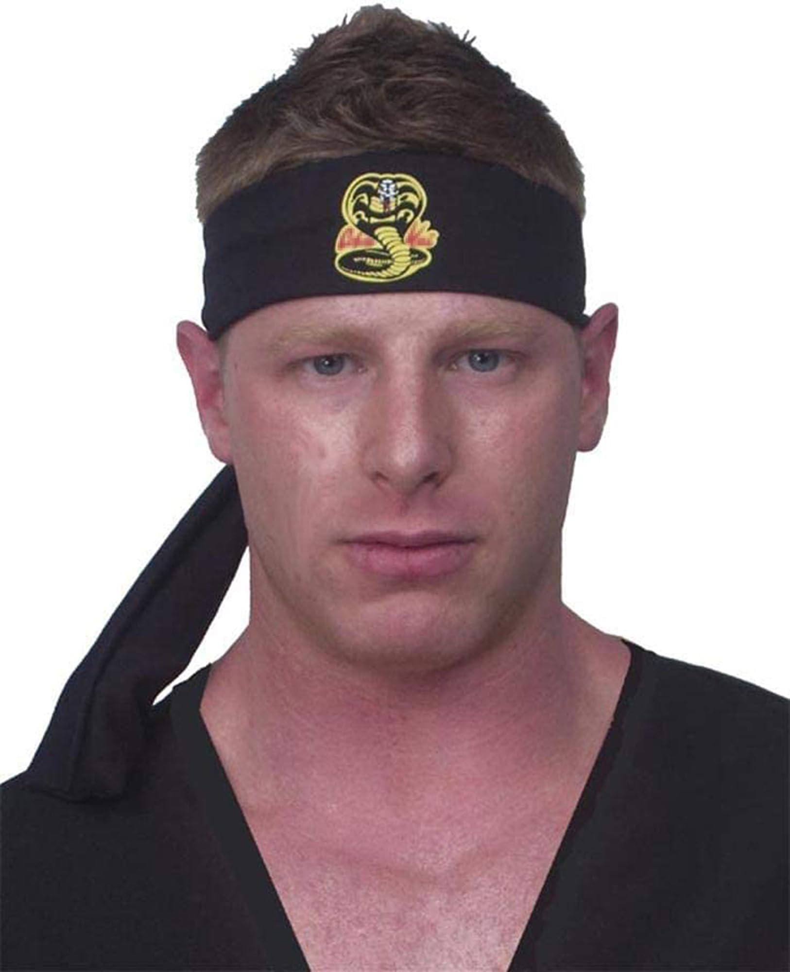 Incogneato Men's Cobra Kai Headband (Standard, Black, One Size)