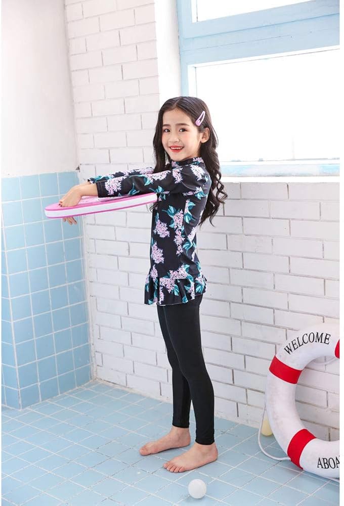 Amazon Coco1ya ココイチヤ 子供用 水着 女の子 セパレート 長袖長ズボン ラッシュガード 女児 ジュニア 水遊び ビーチ プール 温泉 紫外線対策 2点セット スクール水着 水着 通販