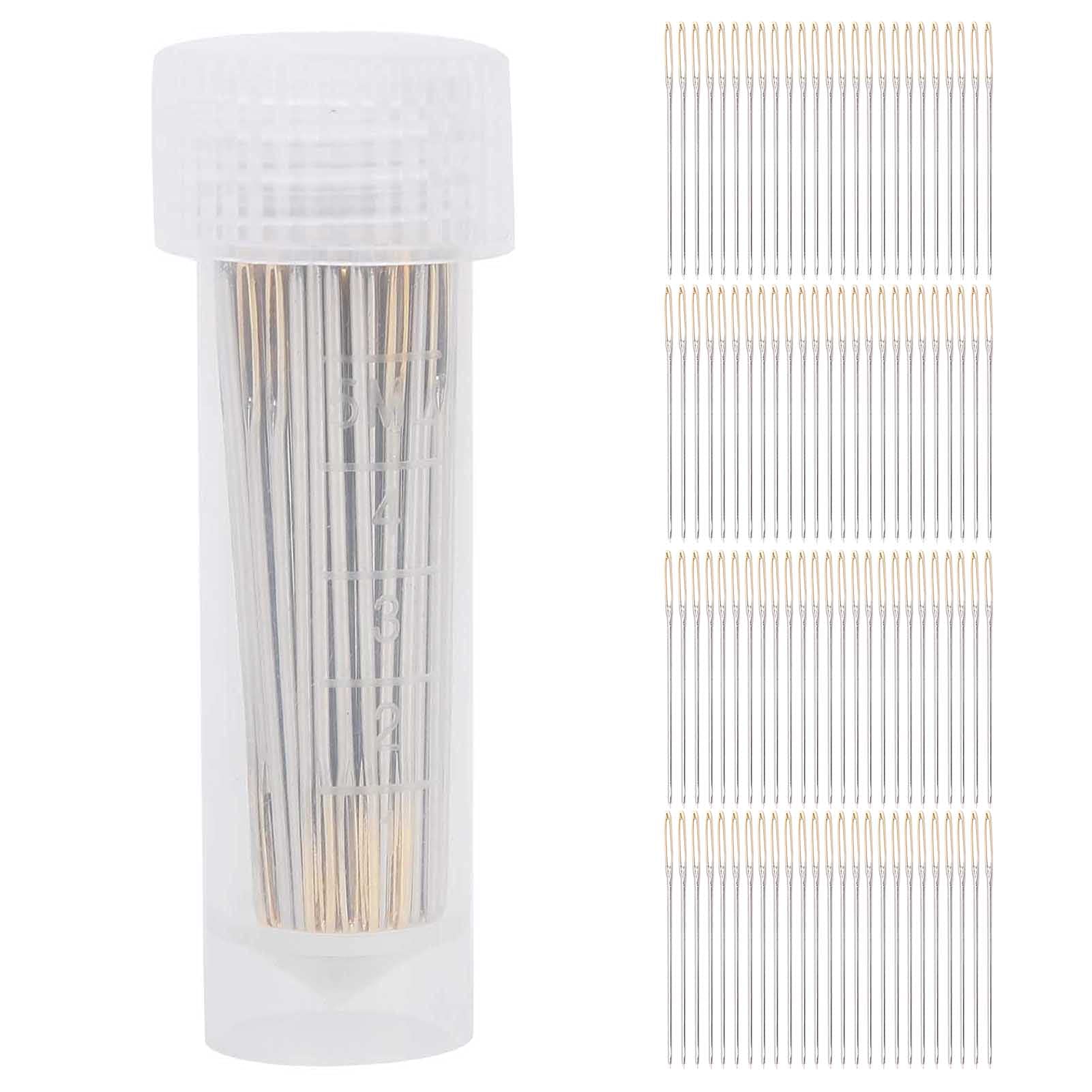 Photo 1 of 100Pcs Sewing Needles Large Eye Hand Sewing Needles, Large Eye Stitching Needles Cross Stitch Needles with Storage Box for DIY Embroidery Sewing(#22)