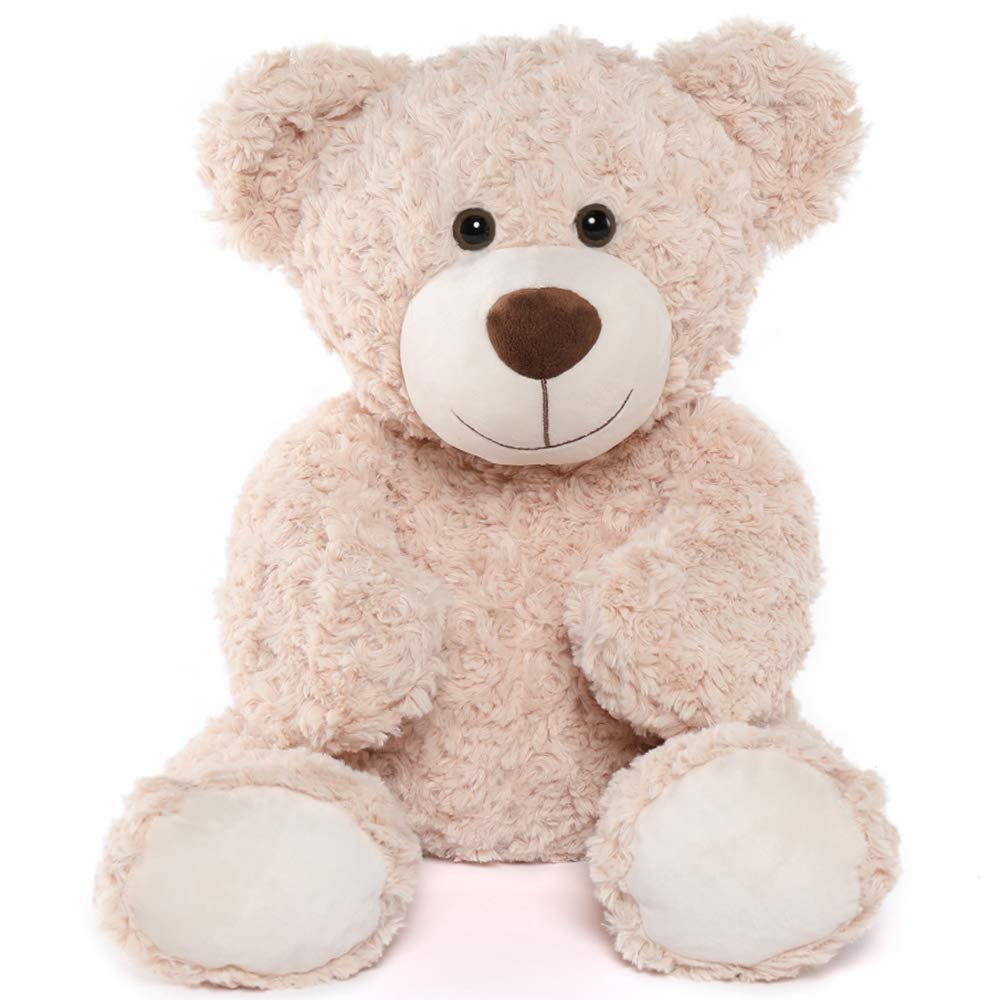 Photo 1 of Tezituor Brown Beige Teddy Bear Stuffed Animal - 24 inches Teddy Bear Plush Toy for Boys and Girls