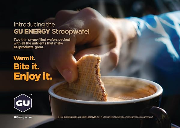 GU ENERGY STROOPWAFEL CARAMEL COFFEE SPORTS NUTRITION WAFFLE, CAFFEINE INCLUDED, AND KOSHER DAIRY, ON-THE-GO ENERGY FOR ANY WORKOUT, 16 COUNT