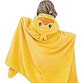 SEVDO Toddler Hooded Bath Towel, 27.5"X55" Girl Boy Robe with Hood 1-6,Soft Absorbent Baby Bath Towels, Highly Absorbent Bathrobe Blanket Kids Shower Gifts,Toallas de Baño para Bebe