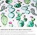 ARIGHTEX Green Cactus Pattern Bedding Sets Watercolor Cactus Collection Duvet Cover 3 Pieces Tropical Plant Bedspread Hand Painted Design Home Decor (Twin)