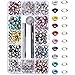 Bememo 300 Pieces Grommets Kit Metal Eyelets Colorful with Installation Tools Shoes Clothes Crafts, 10 Colors (3/16 Inch)