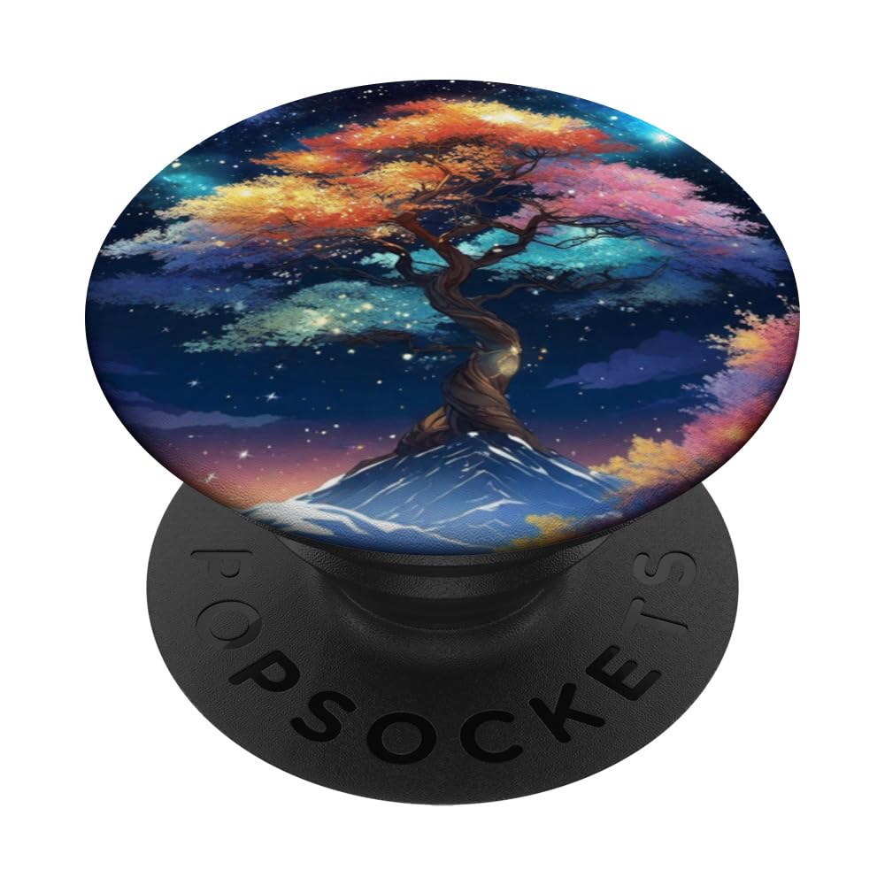 Love Anime Cool Faerie Tree Hippie Rave Unity Space Graphic PopSockets Swappable PopGrip