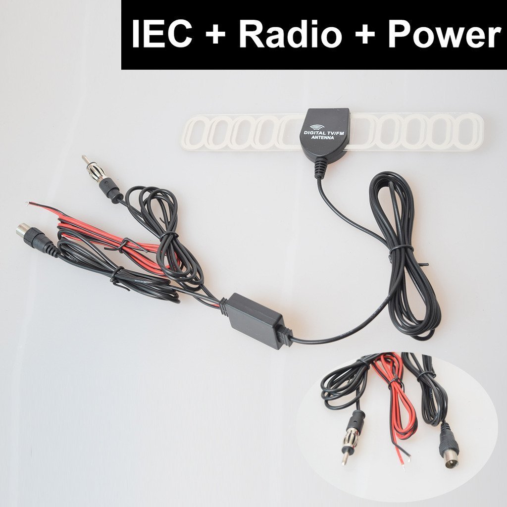 Cocar Car Automobile TV Radio FM Antenna Signal Amplifier Booster Digital  TV DVBT ATSC ISDB Analog for Car Dash DVD GPS Car Stereos Head unit - IEC +  Raido ...