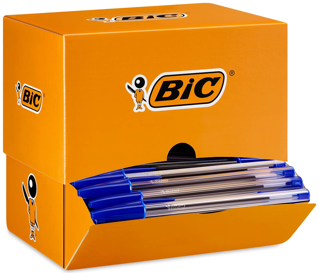 BIC Cristal Original Ball Pens Medium Point (1.0 mm) - Blue, Box of 150 [Amazon Exclusive]
