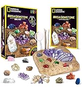 NATIONAL GEOGRAPHIC Mega Gemstone Dig Kit – Dig Up 15 Real Gems, STEM Science & Educational Toys ...