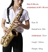Rayzm Saxophone Strap Universal Double Shoulder Leather Harness S view 4