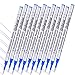 Unibene Gel Ink Rollerball Refills 12 Pack, 0.7mm Medium Point - Blue, Standard Refills Fit Most Ordinary Rollerball Pen, Unibene Rosewood Bamboo Ballpoint Pen Compatible Cartridges