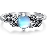Zepmais Vintage Moonstone Ring 925 Sterling Silver for Women-Thumb Ring Bohemian Jewelry Gifts for Her