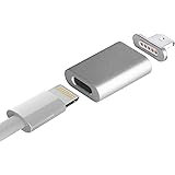 Lightning adapter OKCS &reg; charger charging cable adapter magsafe similar for Apple iPhone SE, 6s, 6s Plus, 6, 6 Plus, 5s, 5c, 5, iPad Pro, Air, Mini, iPod Touch & Nano - iOS 9 -in silver