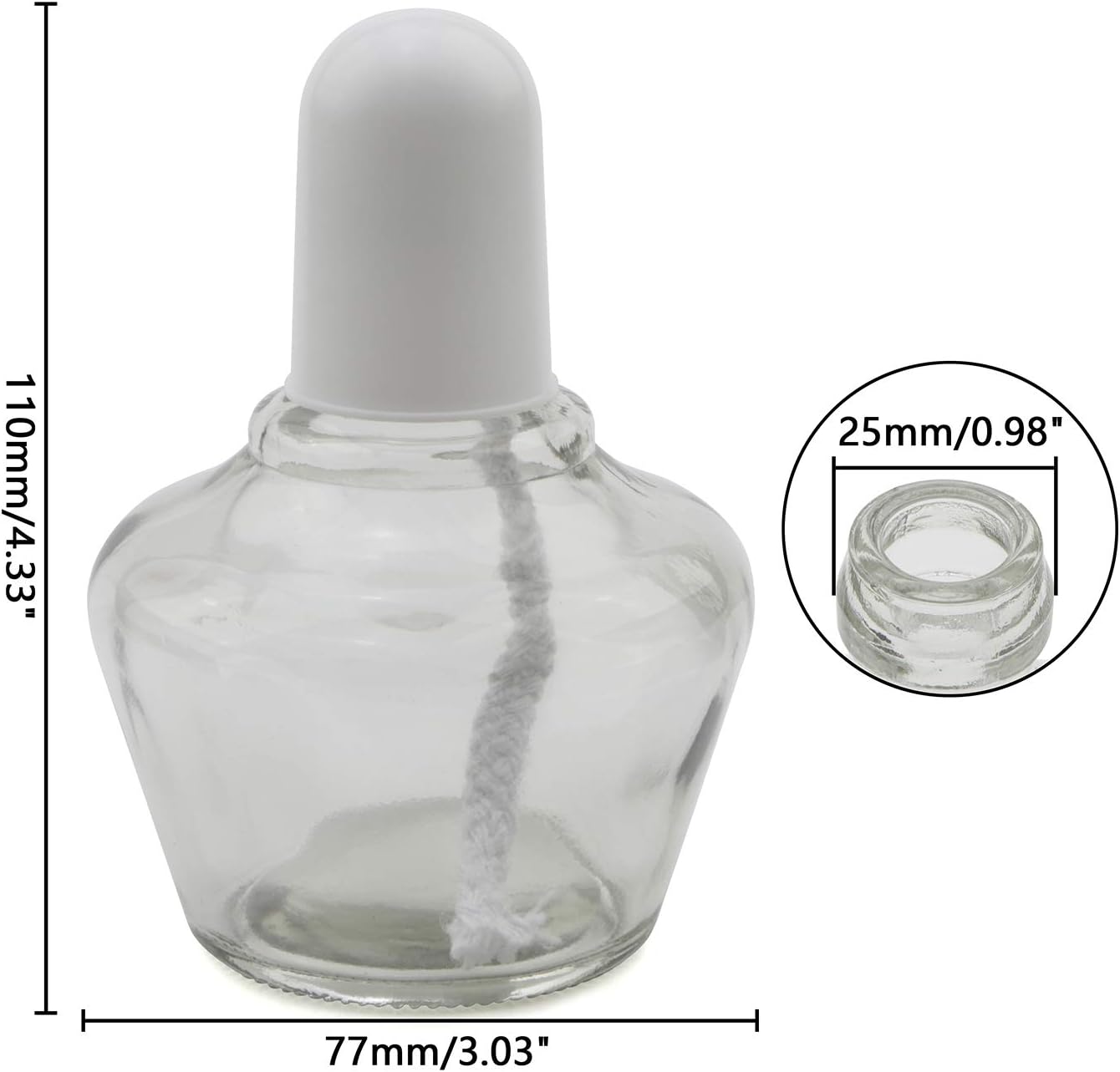 Pxyelec 150ml Alcohol Burner Lamp Glass Lab Equipment Heating Bunsen Burner with Cap - Image 5