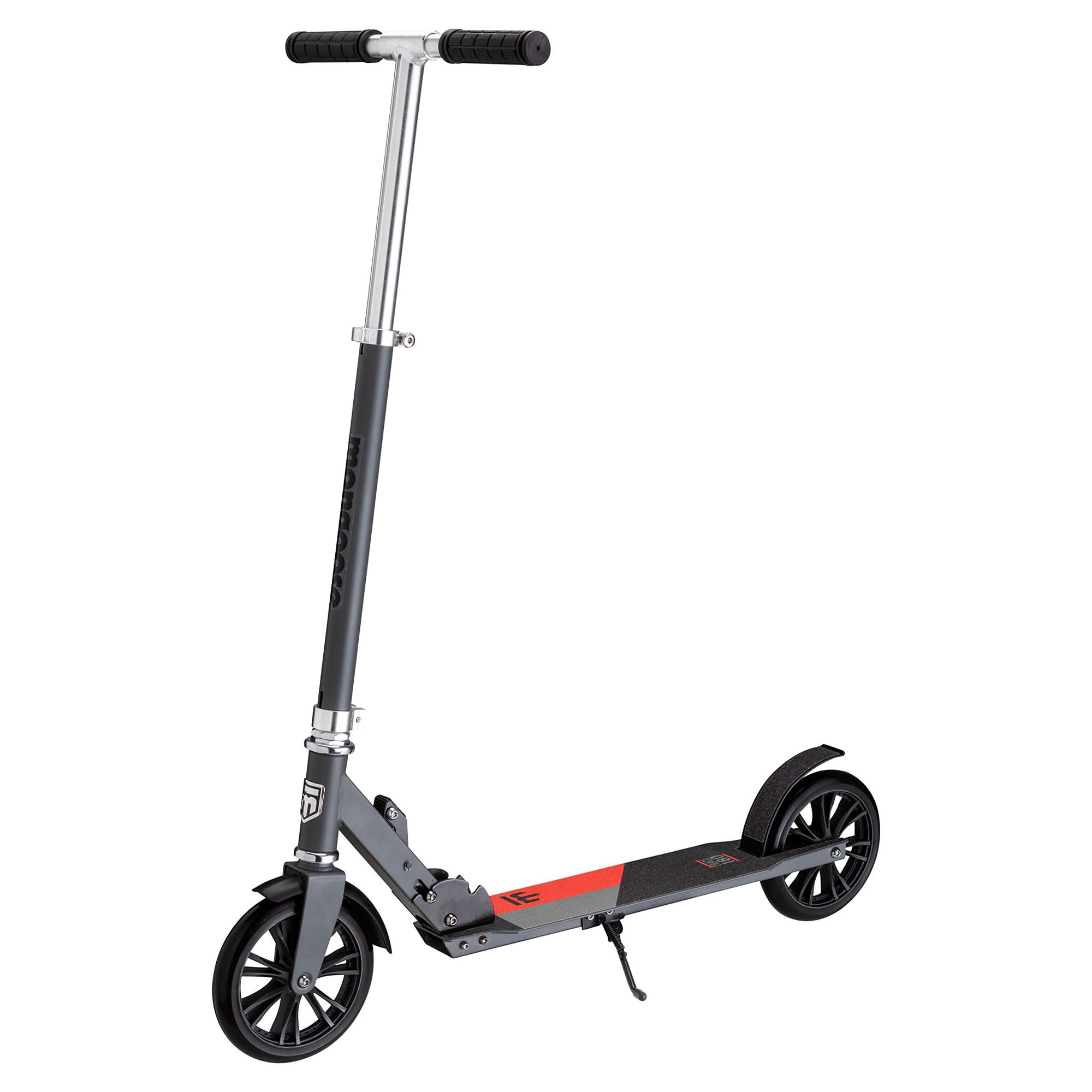 Mongoose Trace Kick Scooter for Youth Adult Boys and Girls, Quick-Release, Lightweight & Easy Folding Scooter, Bike Style Grips, Supports 176 lb Up to 220 lbs