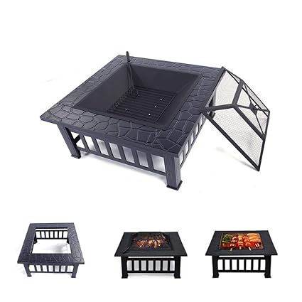Wood Burning Fire Pit Outdoor Heater Backyard Patio Deck Stove