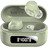 TOZO NC9 Hybrid Active Noise Cancelling Wireless Earbuds, 6 Mics ENC Clear Call, IPX8 Waterproof, in Ear Bluetooth 5.3 Headphones Stereo Bass Ear Buds 60H Playtime with LED Display 32 EQs via APP