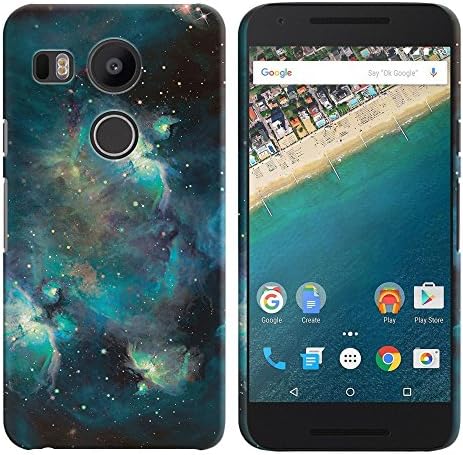 LG Google Nexus 5X Case, FINCIBO Back Cover Hard Plastic Protector Case Stylish Design Blue Sky Galaxy Nebula