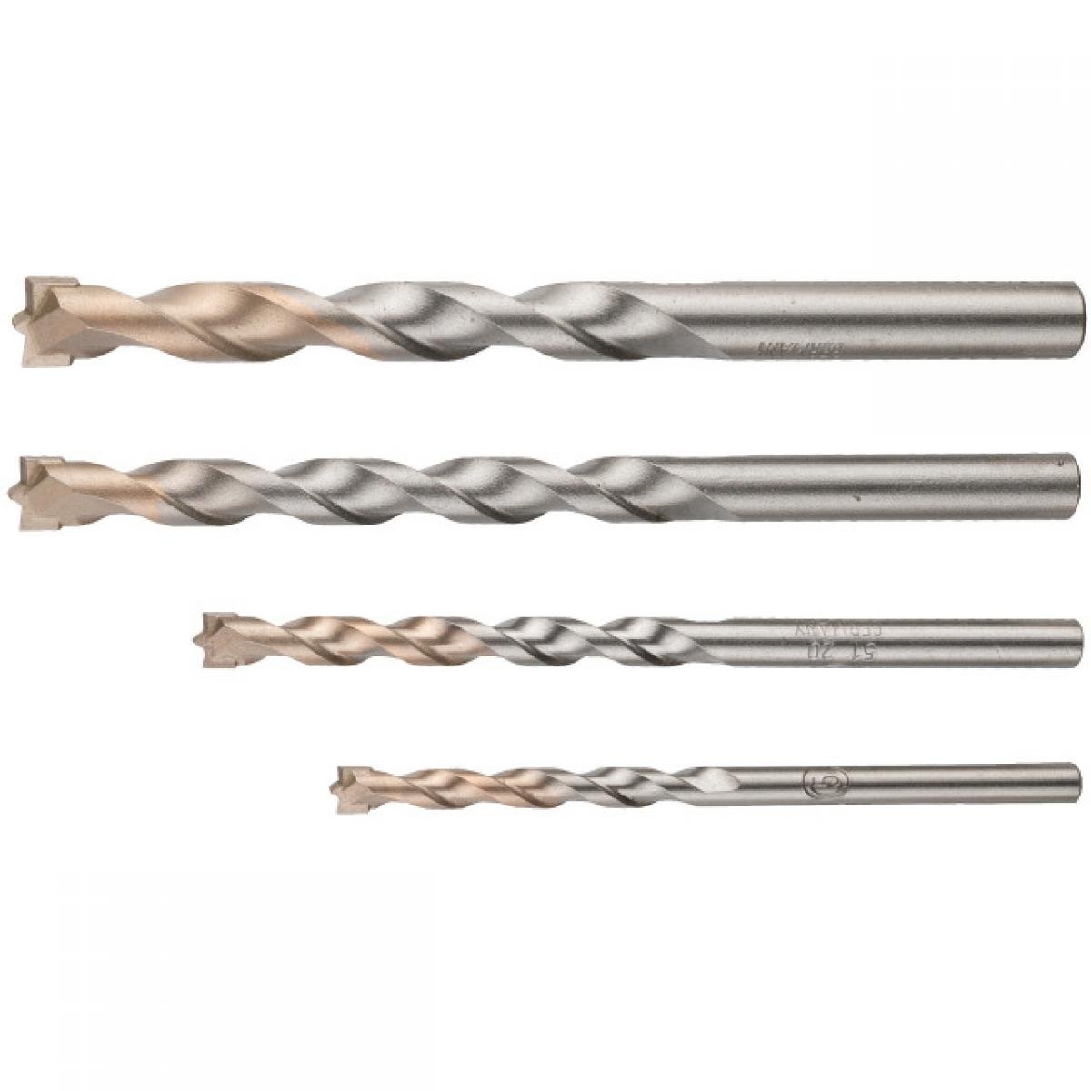 Connex COX972304 All-Purpose Carbide Drill Bit, Silver, 5-10 mm, Set of 4 Piece